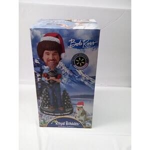 Royal Bobbles Bob Ross Holiday Edition Bobblehead 2021 Christmas